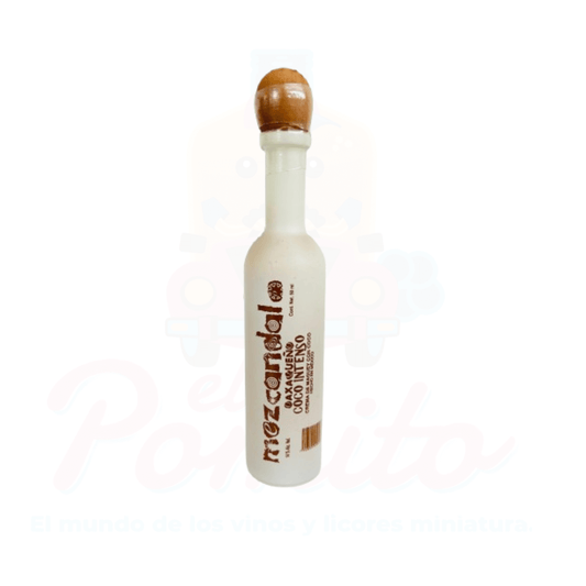 Mini Mezcal Artesanal Oaxaqueño Mezcandalo Coco Intenso 50 ml.