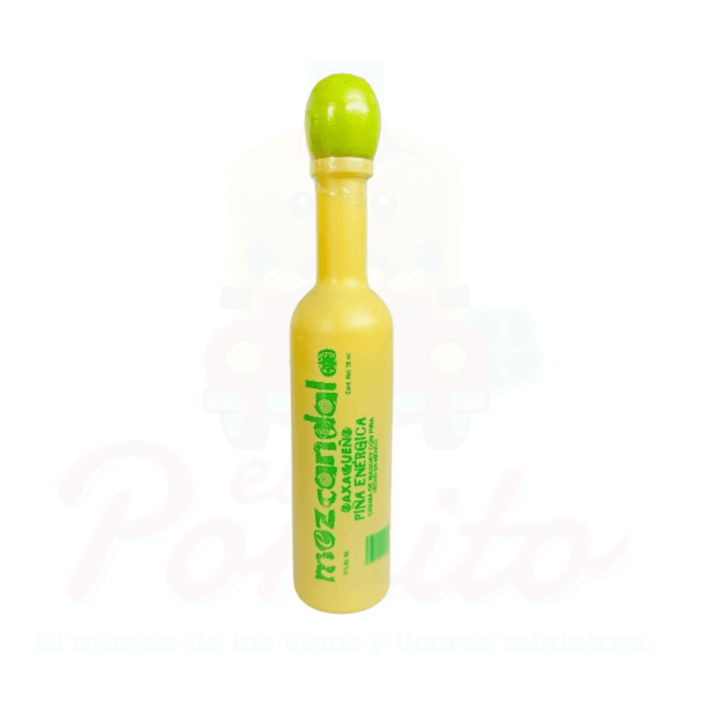 Mini Mezcal Artesanal Oaxaqueño Mezcandalo Piña Enérgica 50 ml.