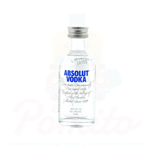 Mini Vodka Absolut Azul 50 ml.