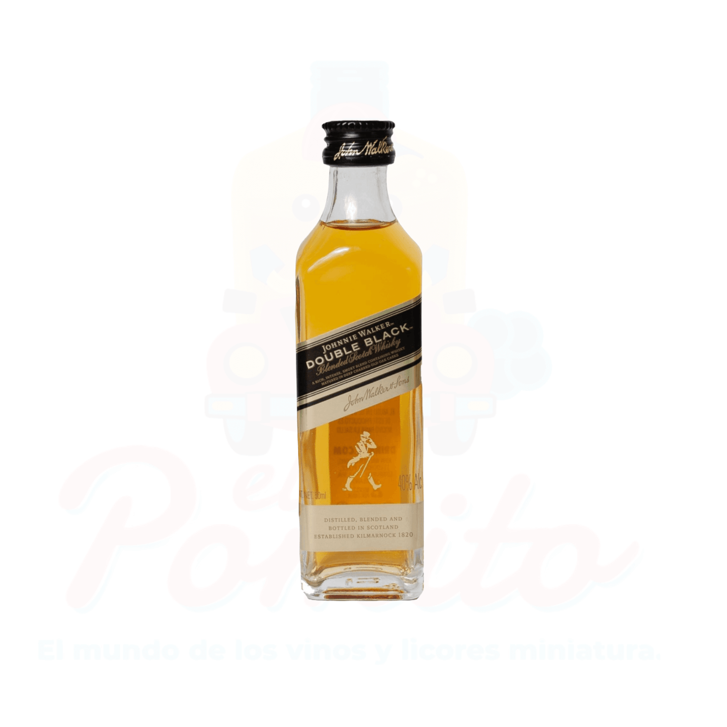 Mini Whisky Johnnie Walker Double Black 50 ml. Vidrio