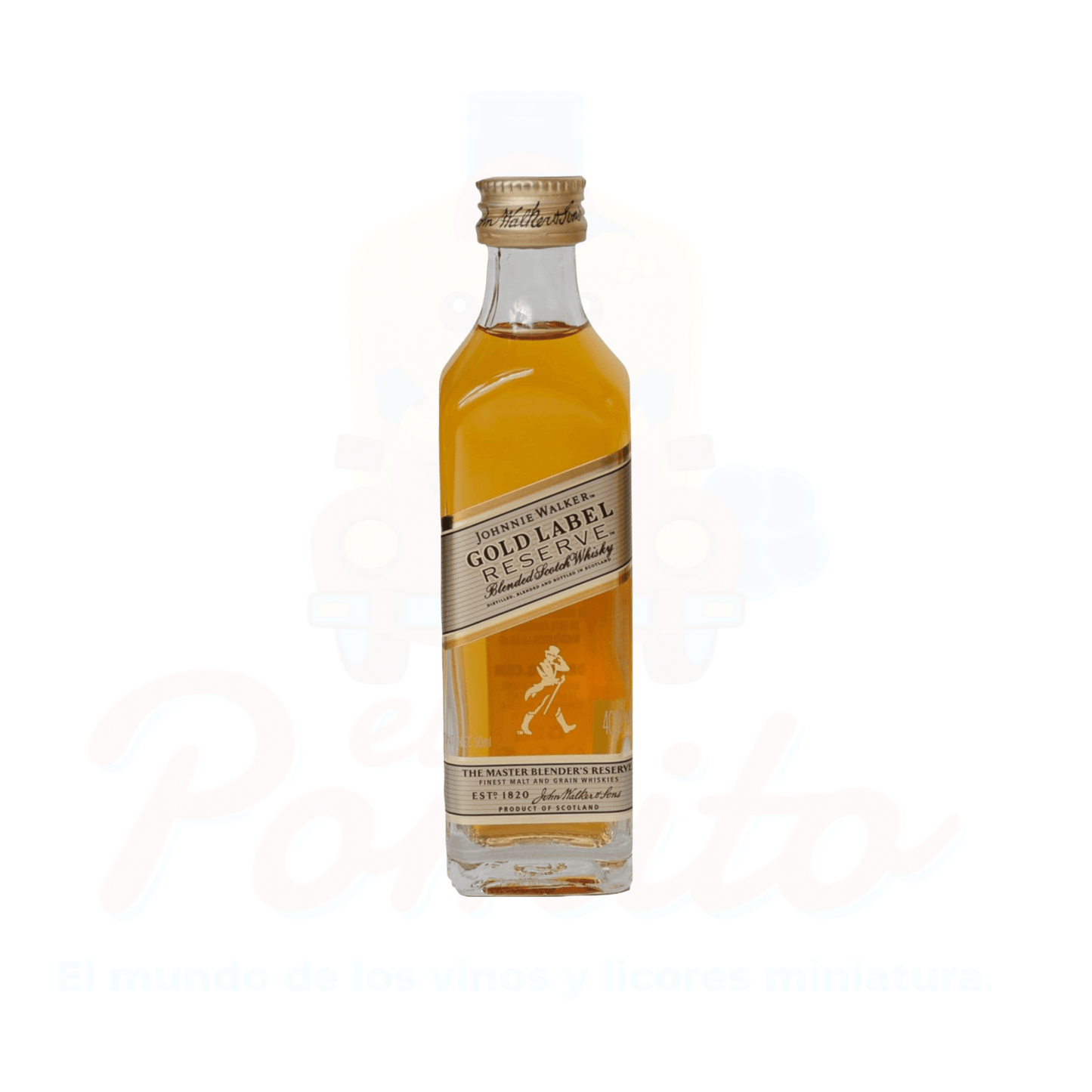 Mini Whisky Johnnie Walker Gold Label. 50 ml.