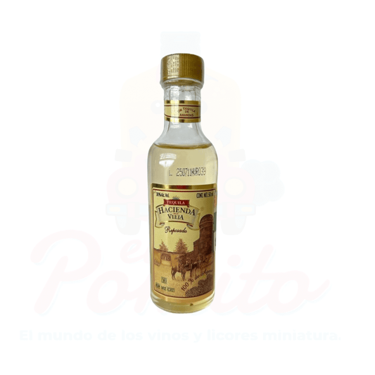 Mini Tequila Hacienda Vieja Reposado 50 ml.