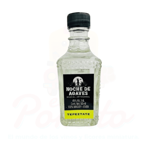 Mini Mezcal Artesanal Noche de Agaves Tepeztate 50 ml.