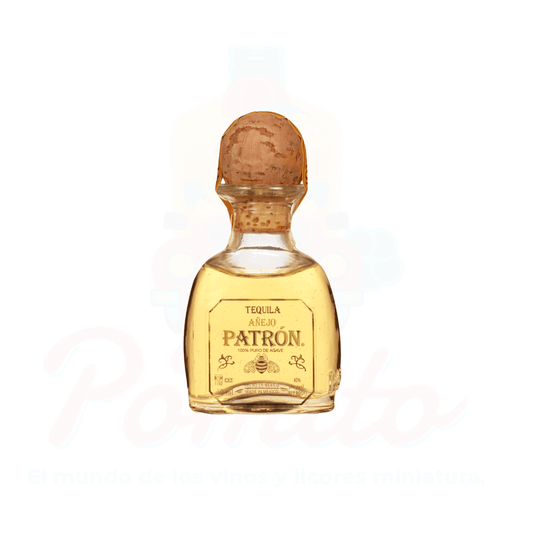 Mini Tequila Patrón Añejo 50 ml.