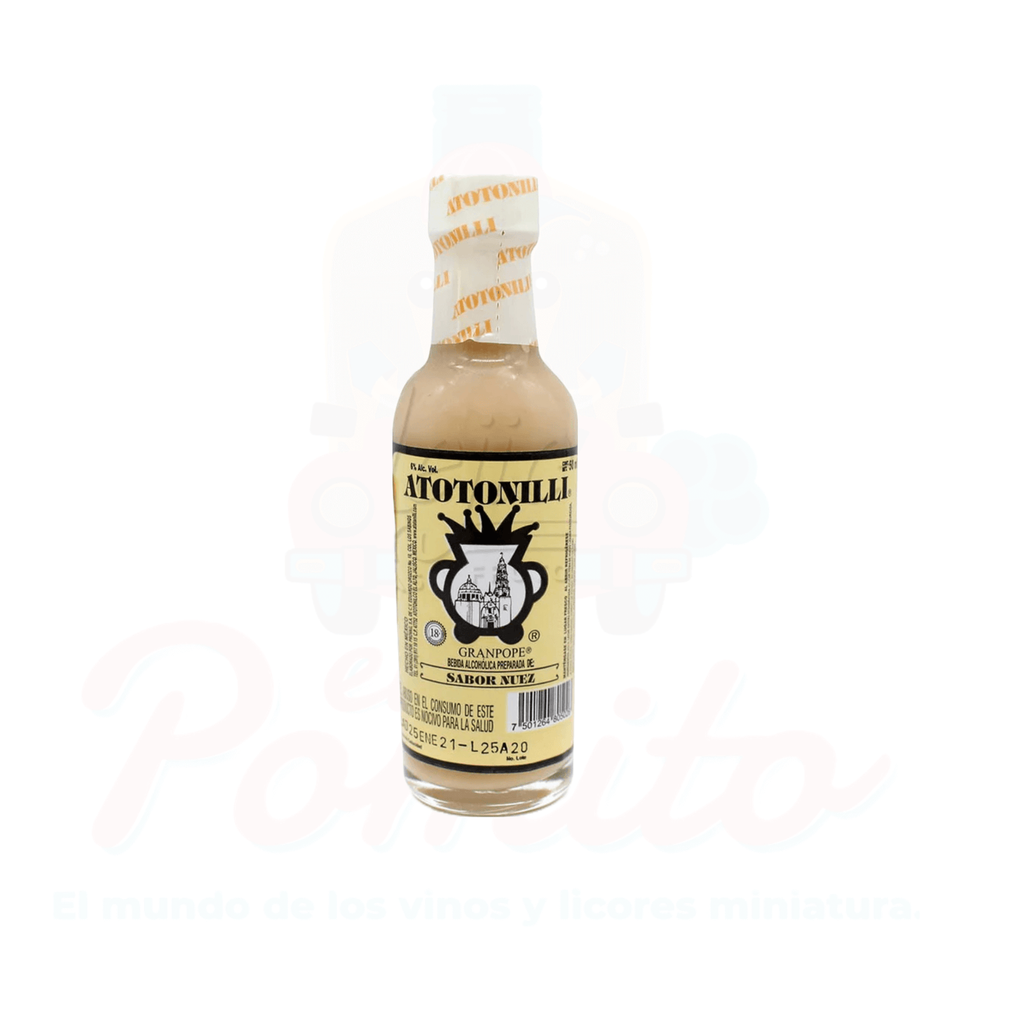 Mini Rompope Atotonilli Sabor Nuez 50 ml.