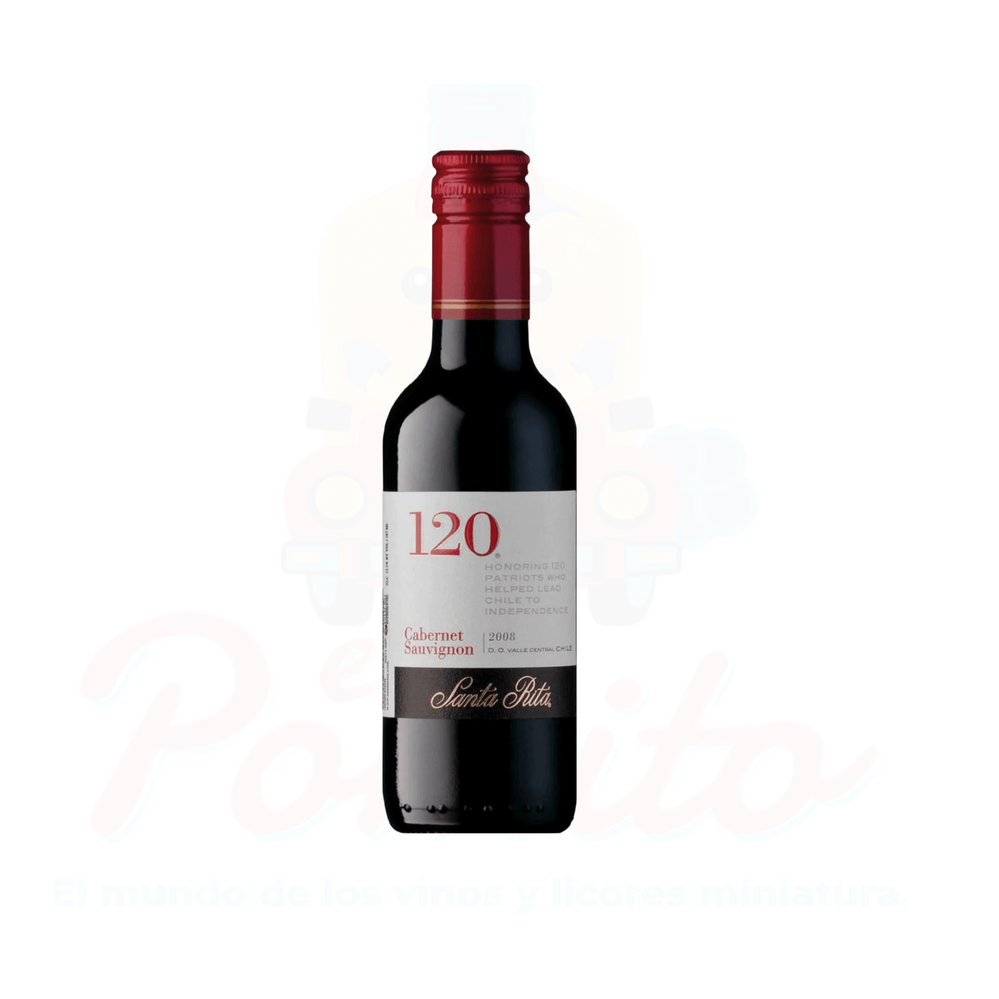 Mini Vino Tinto Santa Rita 120 Cabernet Sauvignon 187 ml.