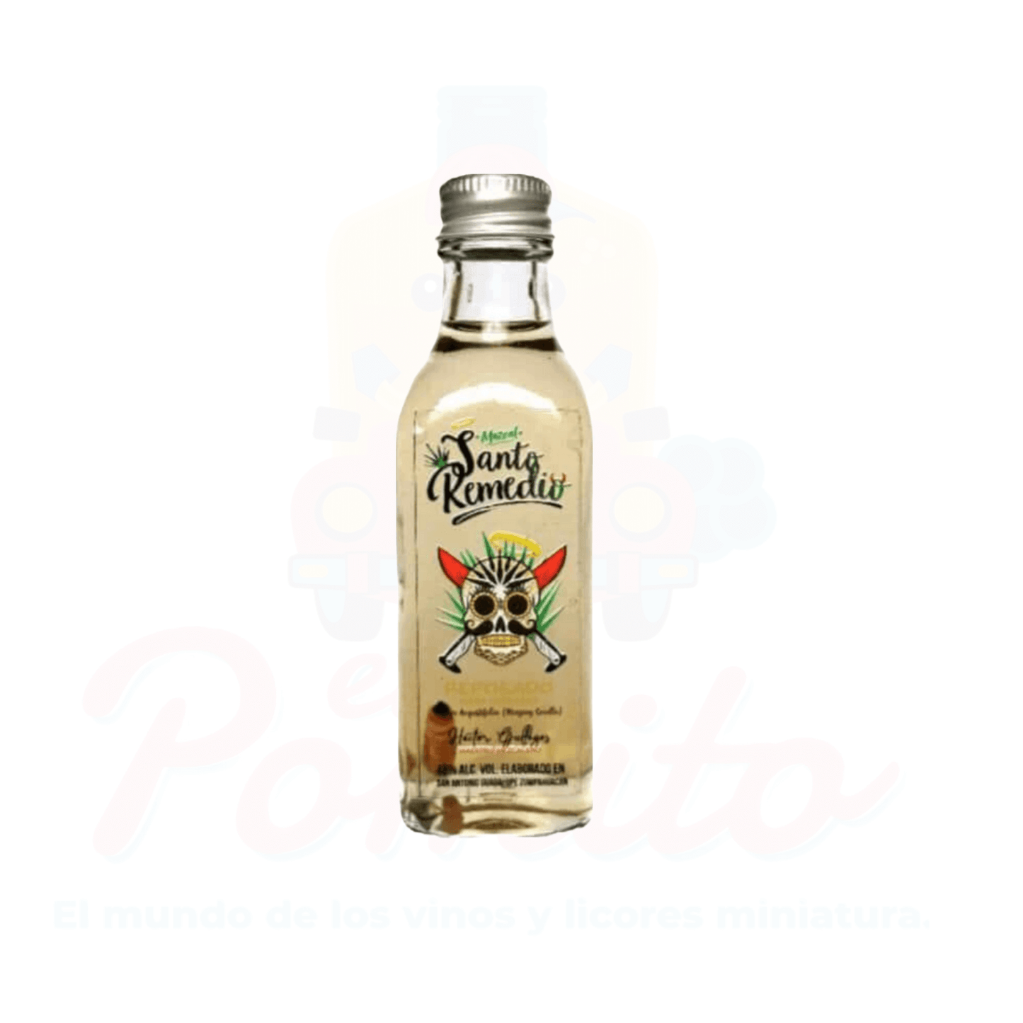 Mini Mezcal Santo Remedio Reposado 50 ml.