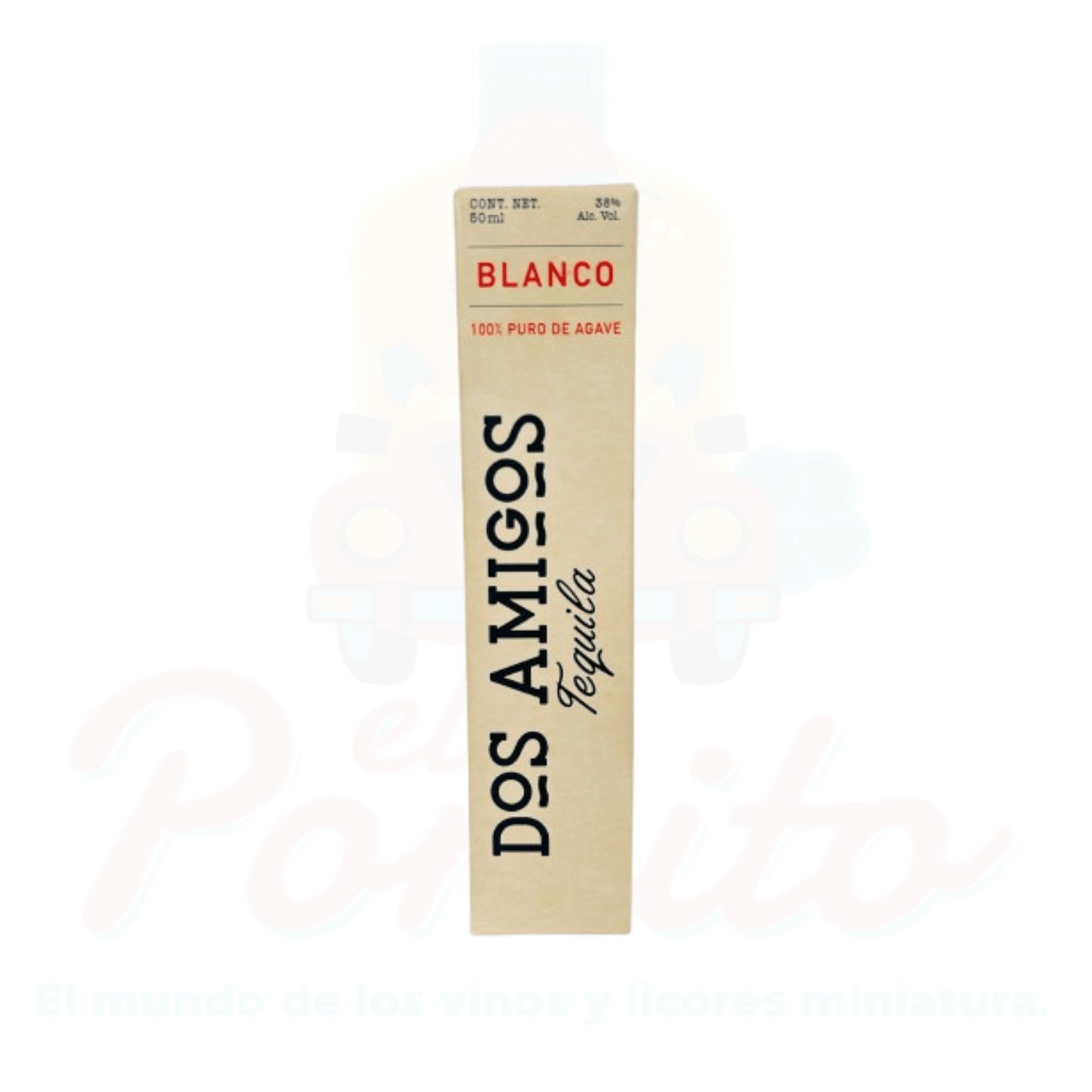 Mini Tequila Dos Amigos Blanco 50ml.