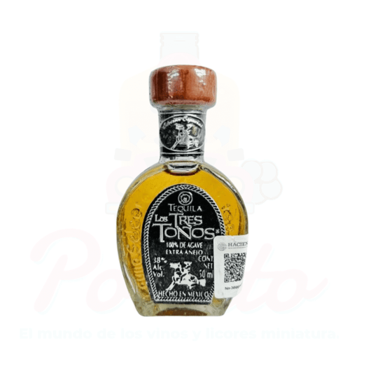 Mini Tequila Los Tres Toños Extra Añejo 50ml.