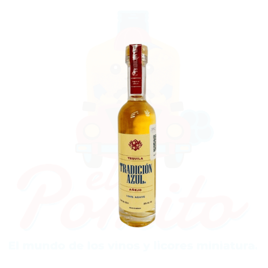 Mini Tequila Tradicional Azul Añejo 50ml.