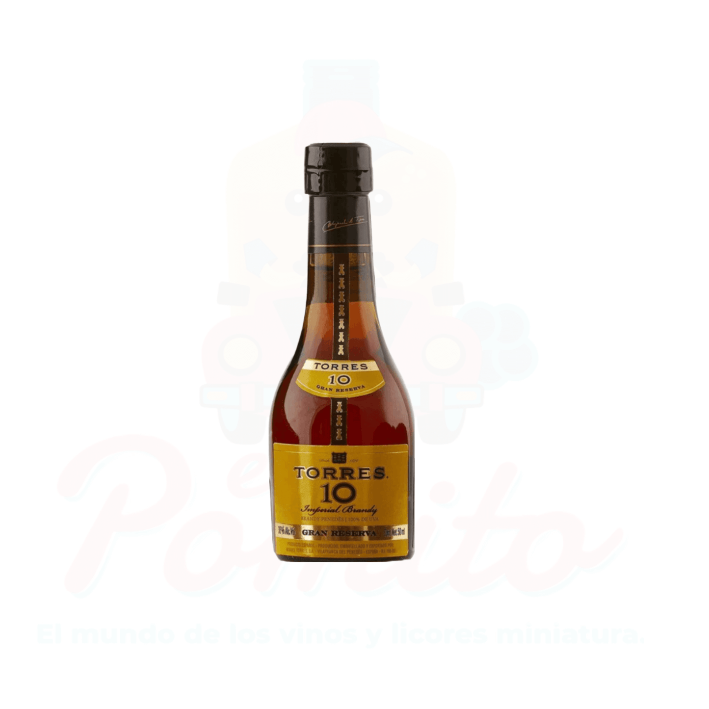 Mini Brandy Torres 10, 50 ml.