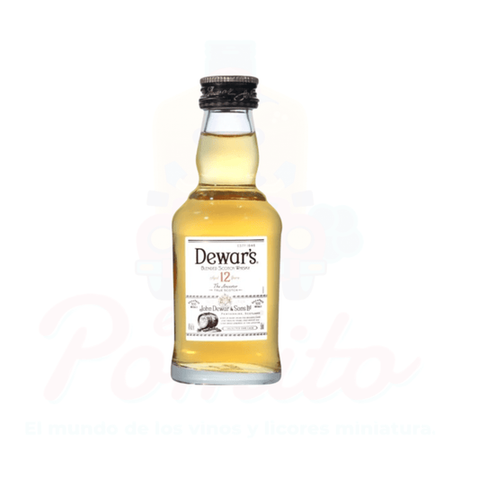 Mini Whisky Dewars Blended Scotch 12 años 50 ml.