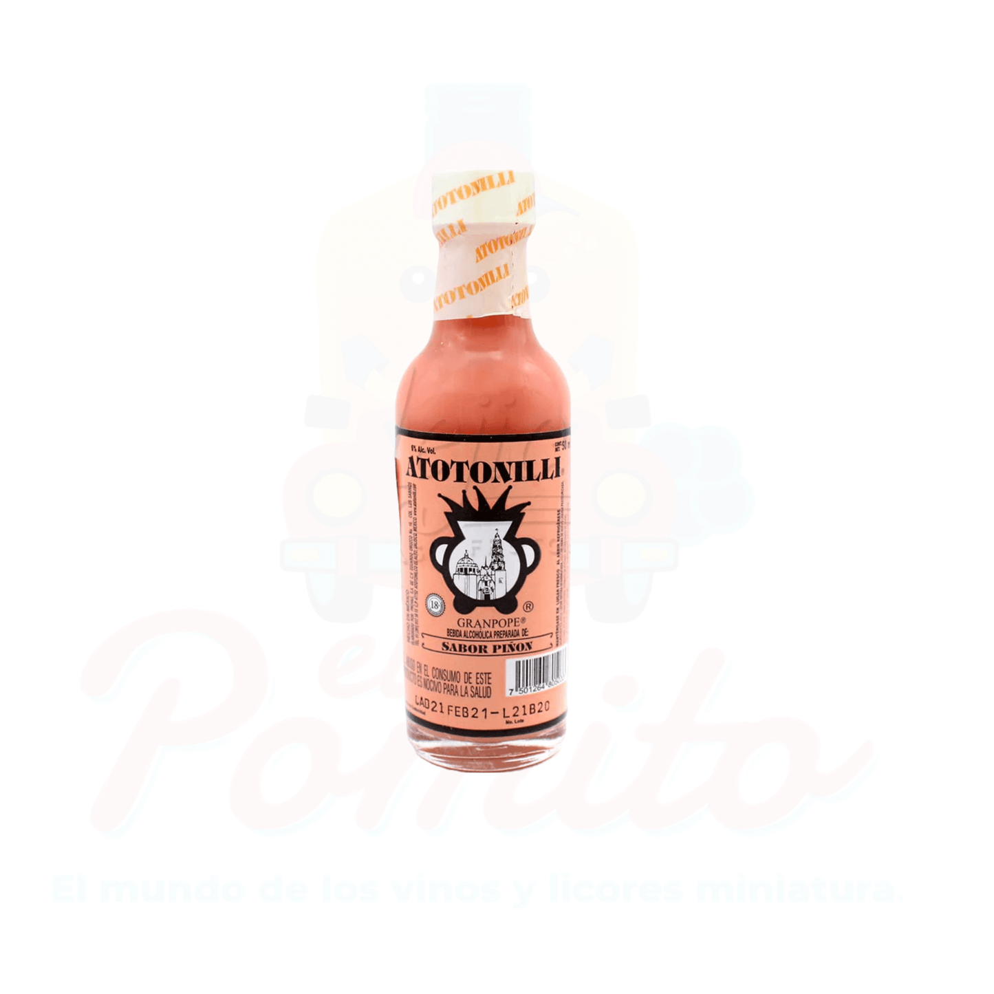 Mini Rompope Atotonilli Sabor Piñon 50 ml.