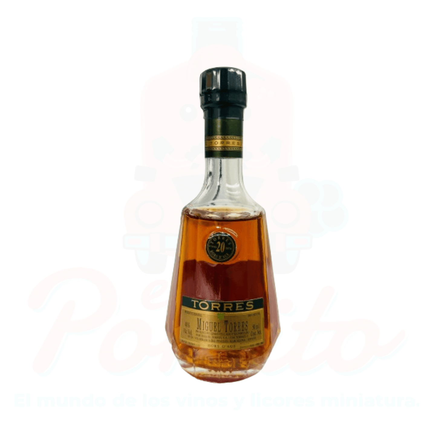 Mini Brandy Torres 20, 50 ml. (Con Caja)