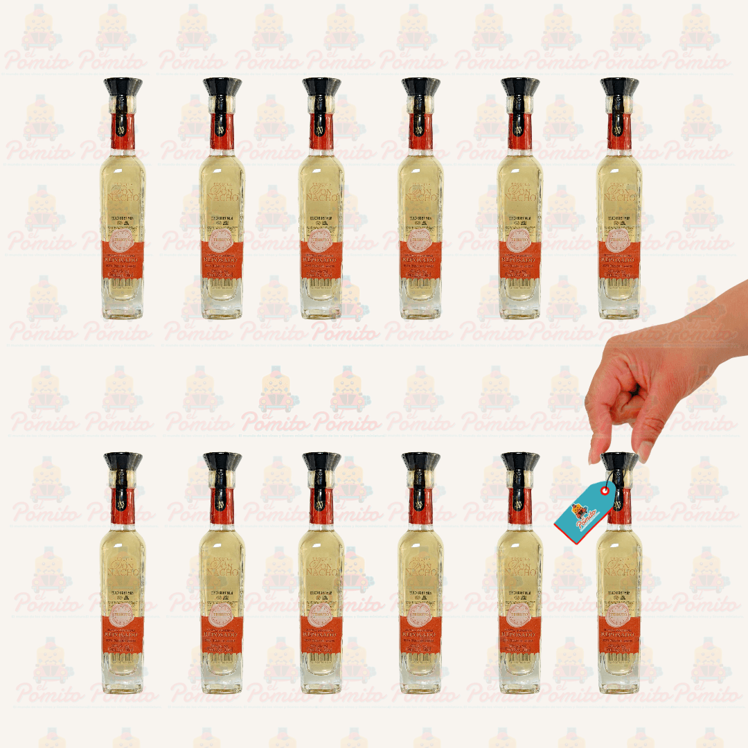 (12 piezas) Mini Tequila Don Nacho Reposado 50 ml.