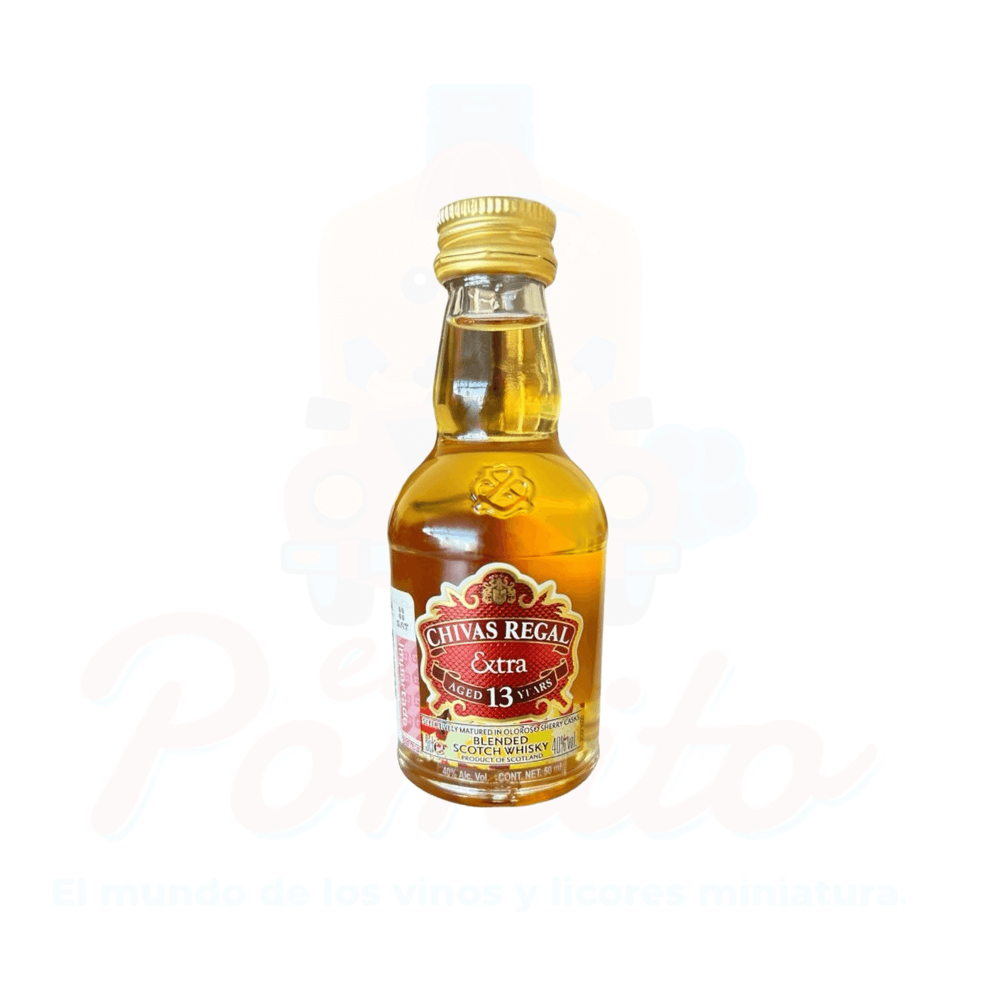 Mini Whisky Chivas 13 50 ml. Terminado en Barricas de Jerez