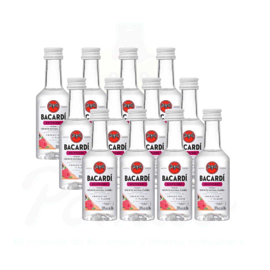 (12 piezas) Mini Ron Bacardi Raspberry50 ml.