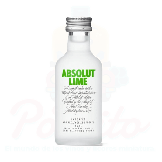 Mini Vodka Absolut Lime 50 ml.