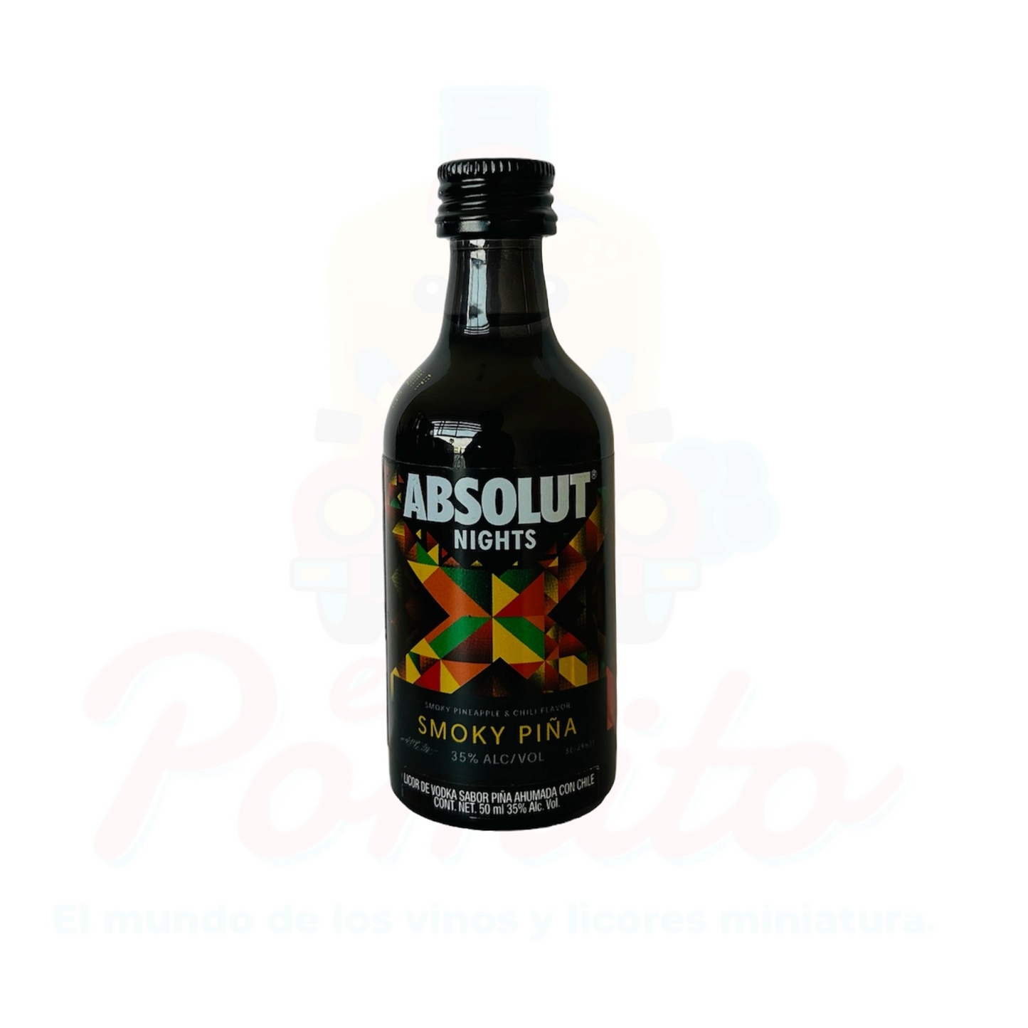 Mini Vodka Absolut Nights Smoky Piña 50 ml.