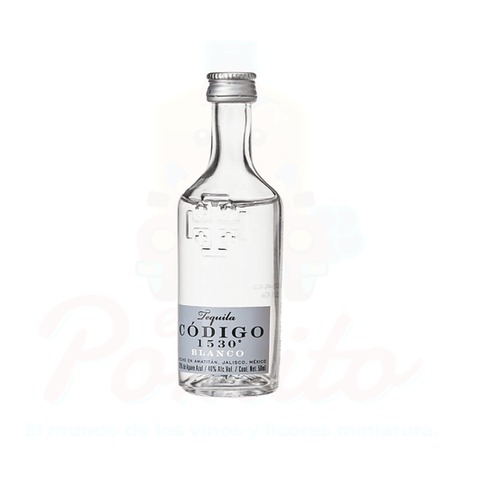 Mini Tequila Código 1530 Blanco 50 ml.